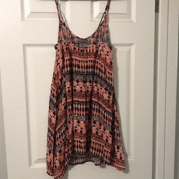 Volcom Black and Orange Flowy Dress Size Extra Small - Picture 6 of 9